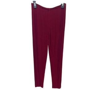 Chicos Travelers Red Pull On Tapered Pants Size 0 Small USA Made Business Casual
